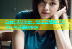 免费CRM平台：轻松管理客户关系，提升销售业绩