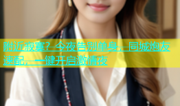 附近寂寞？今夜告别单身，同城炮友速配，一键开启激情夜