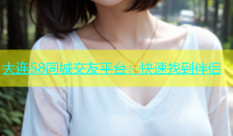 大连58同城交友平台：快速找到伴侣