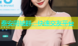 泰安同城群，快速交友平台