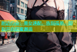 附近约会：美女速配，告别孤单，即刻开启甜蜜邂逅