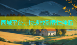 同城平台，快速找到异性伴侣