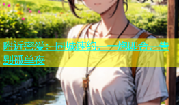 附近密爱：同城速约，一炮即合，告别孤单夜