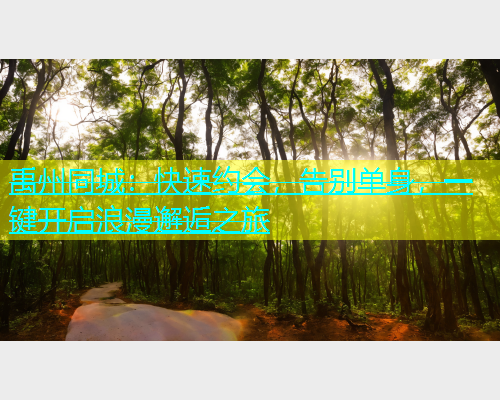 禹州同城：快速约会，告别单身，一键开启浪漫邂逅之旅