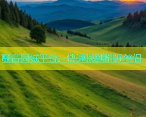 颤音同城平台，快速找到附近伴侣